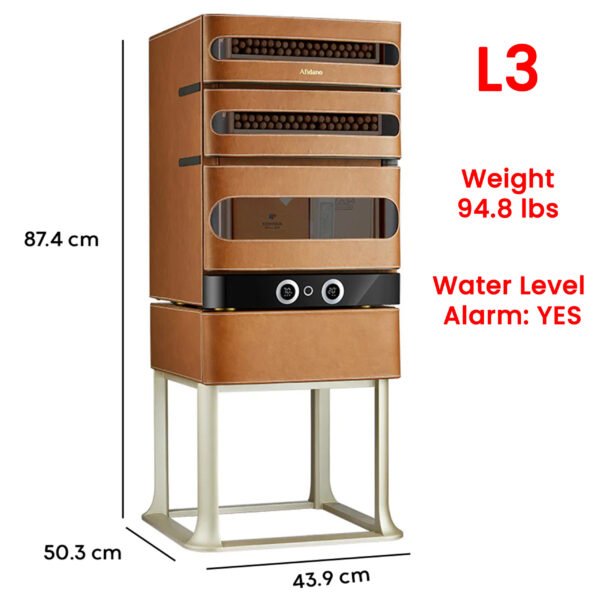 Afidano L3 Electric Cigar Humidor – 250 Cigars, Leather Finish, Humidity & Temperature Control - Image 10