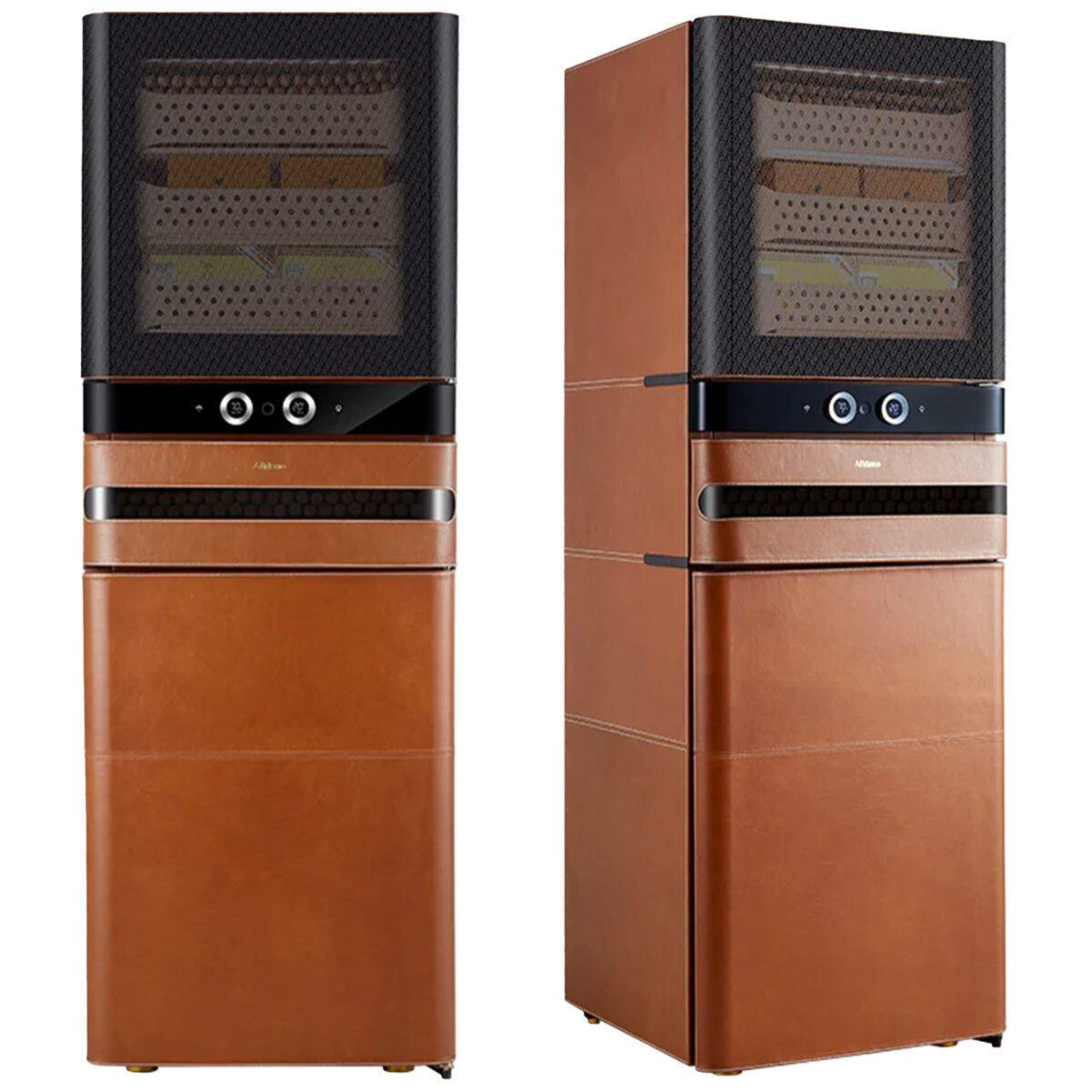 Afidano L8 Electric Cigar Humidor – 2200 Cigars, Leather Finish, App Control, Fingerprint Lock