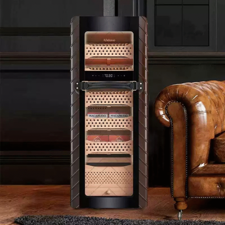 Afidano C5 Electric Cigar Humidor – 1400 Cigars, Fingerprint Lock, App Control