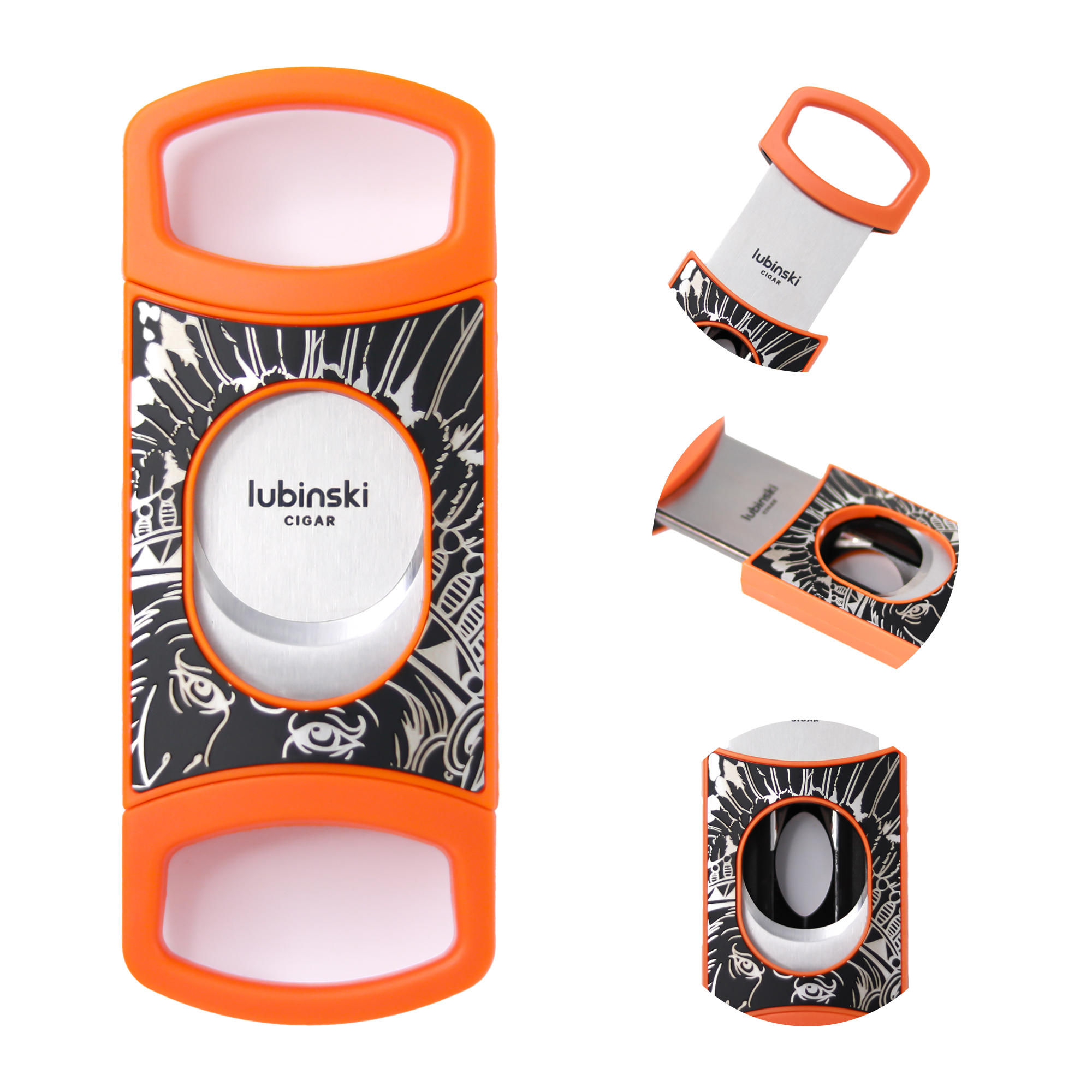 Stainless Steel Pocket Cigar Cutter V- cut cigar  Double Blades With Cigar Stand Gift Box - Image 7