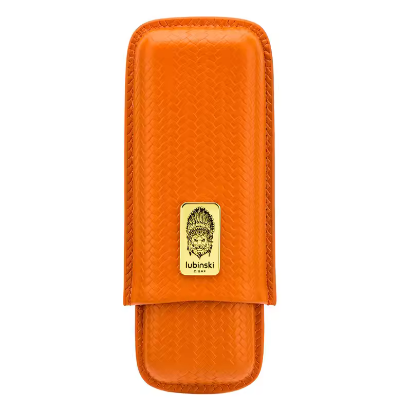 Luxury Cigar Leather Case For 2 Cigar Case Portable Leather Cigar Case Cigar Tube Gift Box Black