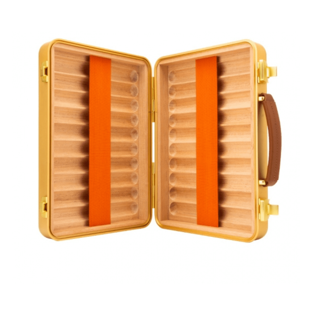 Portable Cigar Humidor Box Travel Cigar Case with Cedar Wood Lining Storage Box for 20 Cigars Black) - Image 2