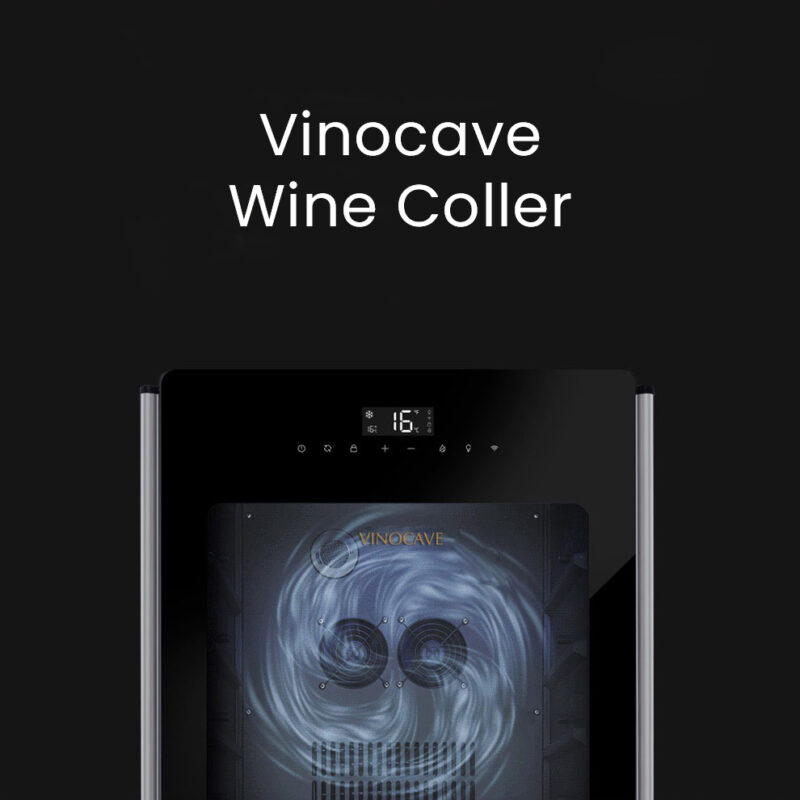 Vinocave CWC‑200A 80-Bottle Wine Refrigerator | Stainless Steel Cooler with Beech Wood Shelves