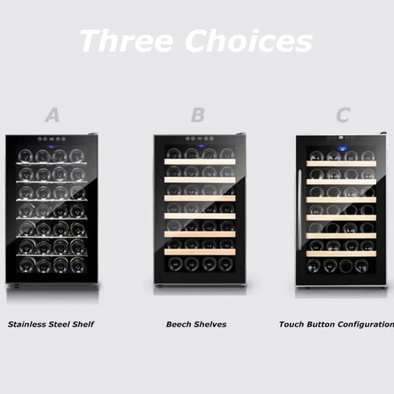 Vinocave Electronic Wine Cooler | Touch-Screen Wine Fridge with Humidity Control | model 120A