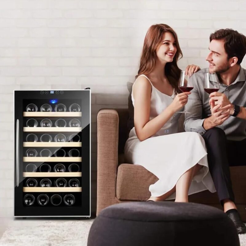 Vinocave Electronic Wine Cooler | Touch-Screen Wine Fridge with Humidity Control | model 120A