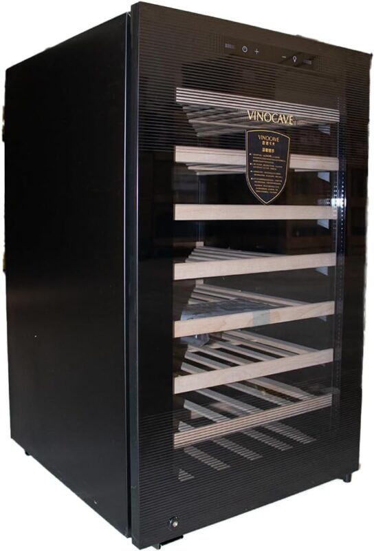 Vinocave Electronic Wine Cooler | Touch-Screen Wine Fridge with Humidity Control | model 120A