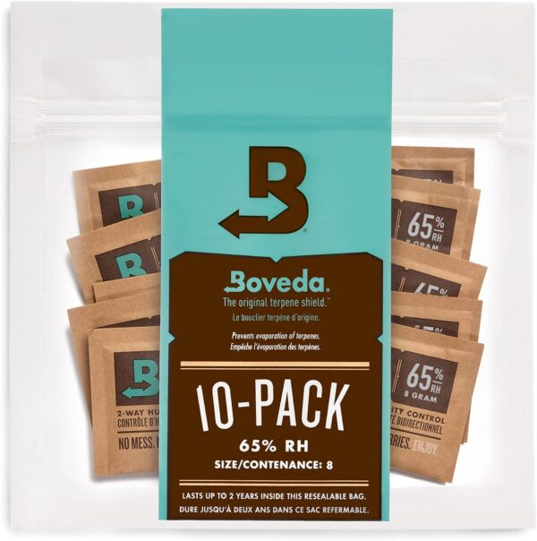 Boveda 65% RH 2-Way Humidity Control – Restores & Maintains Humidity – All In One Solution For Humidification- Patented Technology for Cigar Humidors – Convenient & Versatile - 10 Count Resealable Bag - Image 8