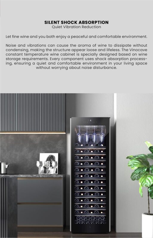 Vinocave 168A Wine Fridge | Precision Cooling with Touch Control