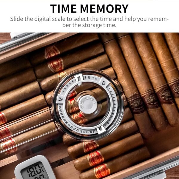 CIGARLOONG Cedar Wood Humidor: Multi-Storey Transparent Box for 60 Cigars | medium - Image 4