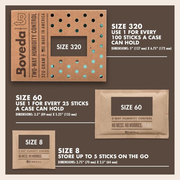 Boveda 65% RH 2-Way Humidity Control – Restores & Maintains Humidity – All In One Solution For Humidification- Patented Technology for Cigar Humidors – Convenient & Versatile - 10 Count Resealable Bag - Image 2