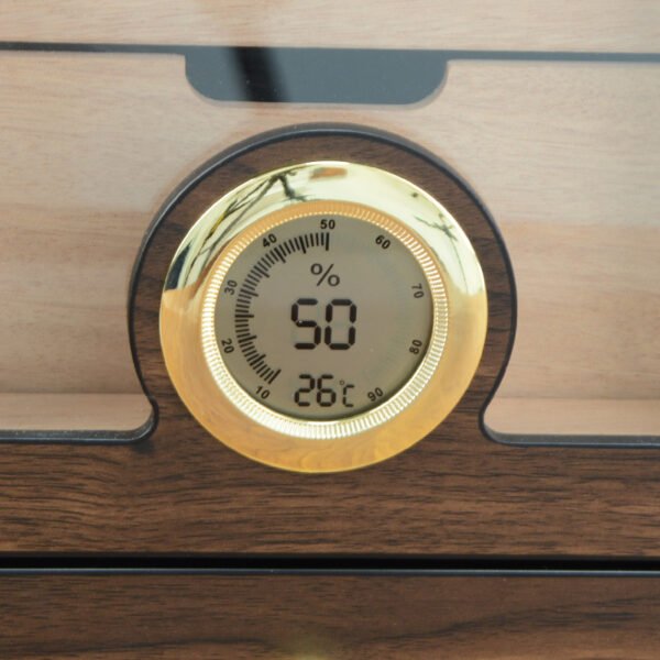 CIGAROL Glass Top Cigar Humidor Set | Modern Carbon Fiber Design & Digital Hygrometer - Image 5