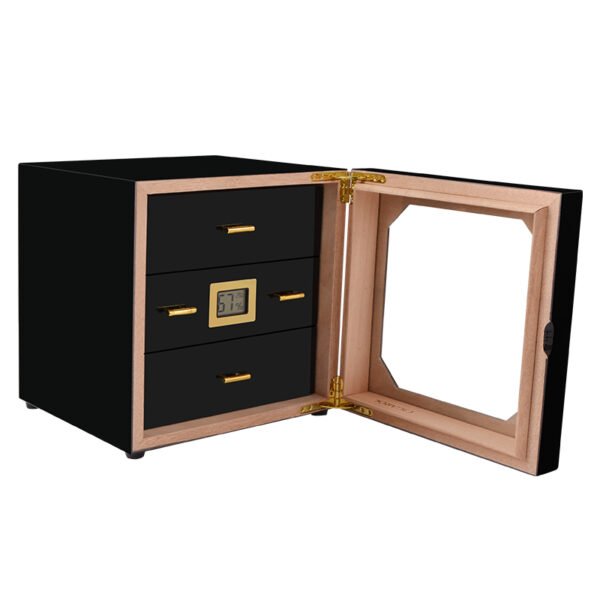 Clear Acrylic Humidor | Portable Cigar Box with Cedar Tray & Hygrometer - Image 11