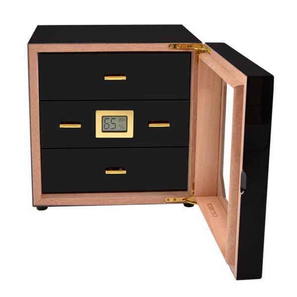 Clear Acrylic Humidor | Portable Cigar Box with Cedar Tray & Hygrometer - Image 10