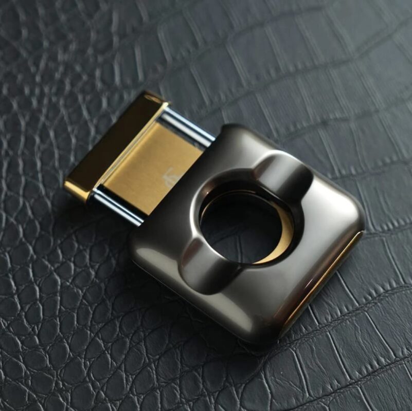 Afidano Luxury Cutter – Stainless Steel Guillotine Blade, Compact Pocket Design, Double Blade Precision Cut for Large & Small Ring Gauge