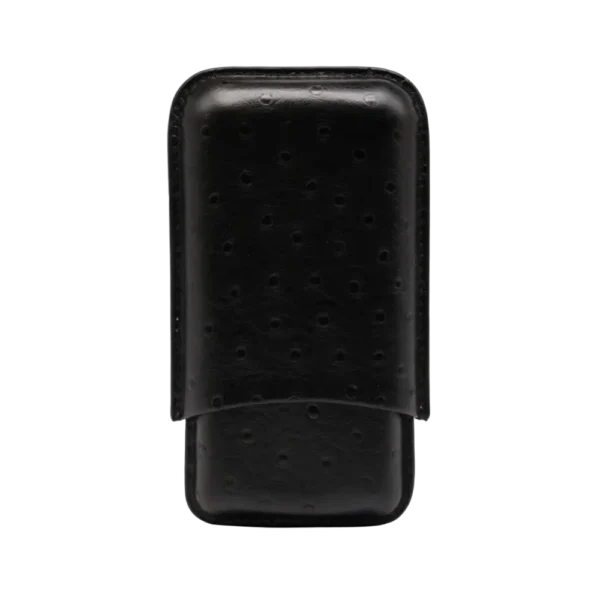 HEMINGWAY PORTABLE CIGAR CASE 3 CIGARS HOLDER PREMIUM LEATHER CIGAR CASE – BLACK - Image 2