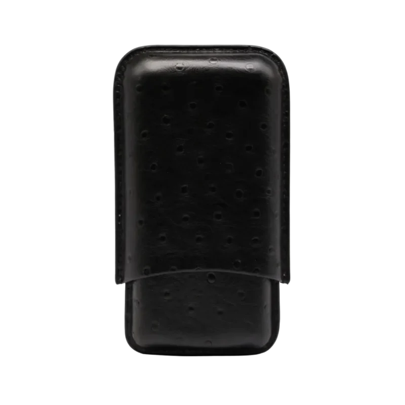 HEMINGWAY PORTABLE CIGAR CASE 3 CIGARS HOLDER PREMIUM LEATHER CIGAR CASE – BLACK