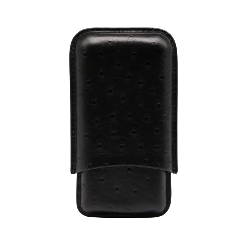 HEMINGWAY PORTABLE CIGAR CASE 3 CIGARS HOLDER PREMIUM LEATHER CIGAR CASE – BLACK