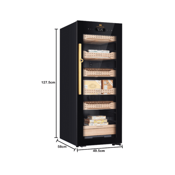 Hemingway Electric Cigar Humidor, Dual‑Zone Smart Humidifier with Touchscreen & Digital Hygrometer, Wi‑Fi App Control, UV‑Protected Glass, Spanish Cedar WOOD, Holds Up to 1200 Cigars – (CH200AH-B4) - Image 12