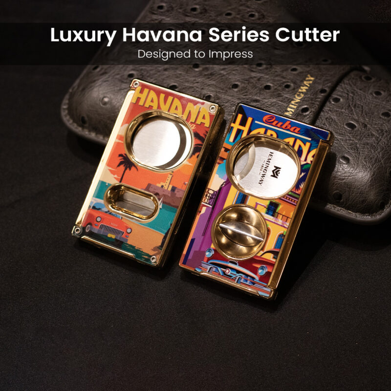 Hemingway Dual Blade Cigar Cutter – Luxury Metal Cutter