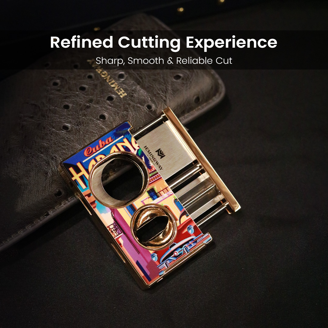 Hemingway Dual Blade Cigar Cutter – Luxury Metal Cutter