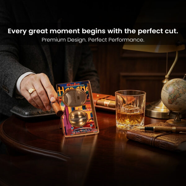 Hemingway Dual Blade Cigar Cutter – Luxury Metal Cutter - Image 7