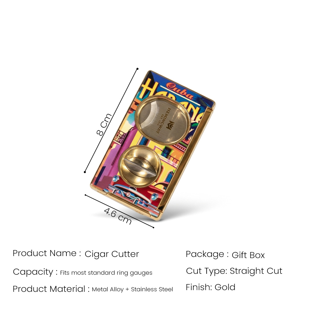 Hemingway Dual Blade Cigar Cutter – Luxury Metal Cutter