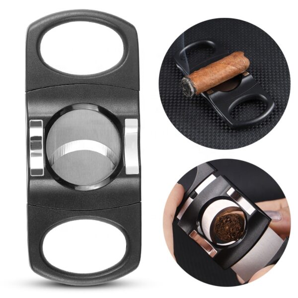 Hemingway Cigar Double Blade ABS Plastic Stainless Steel Cutter