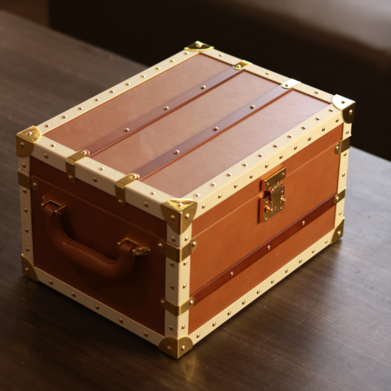 Luxury Cigar Humidor Treasurer Brown